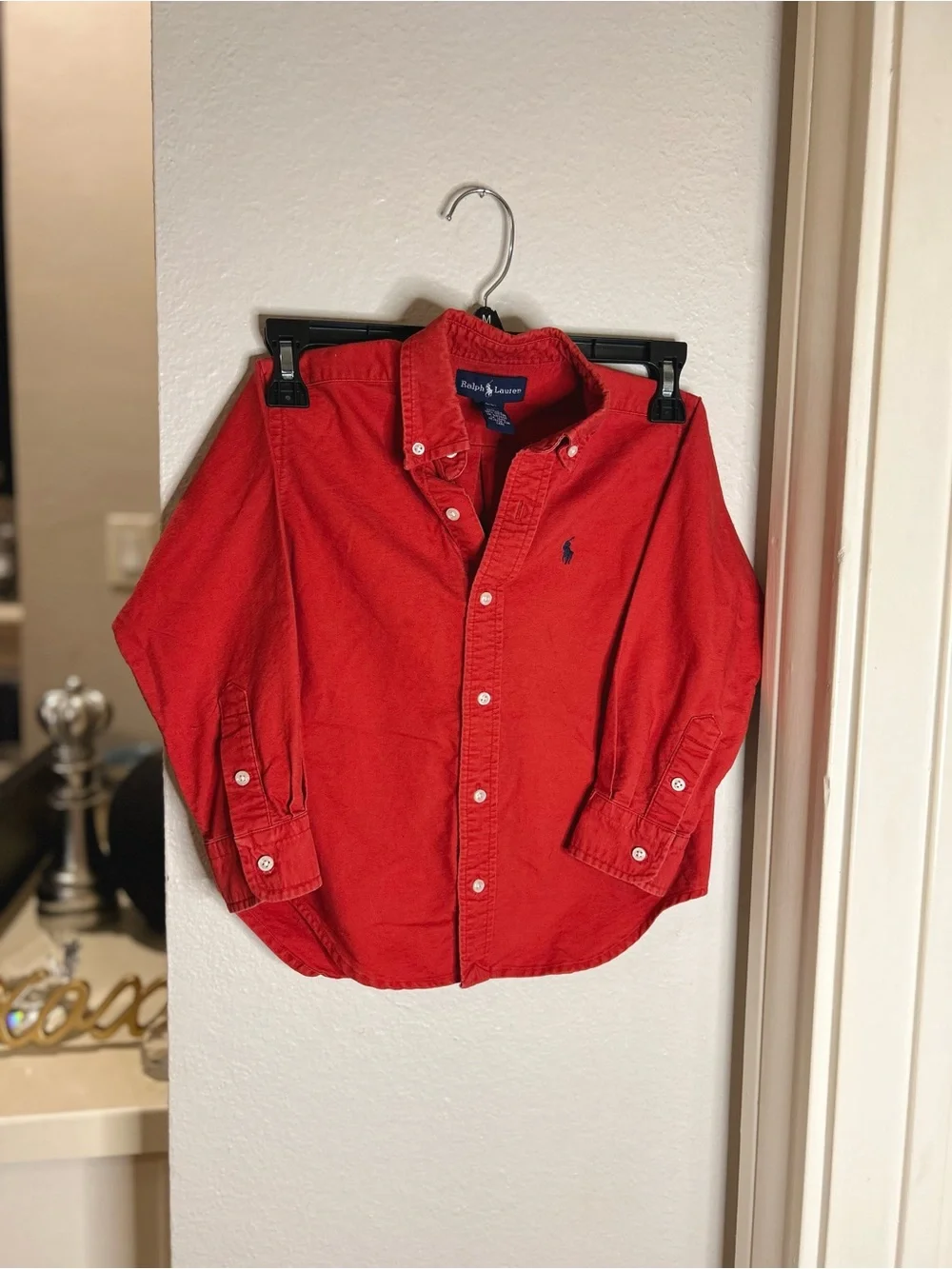 Boys - Ralph Lauren Red Button-Down Shirt Polo (4T)